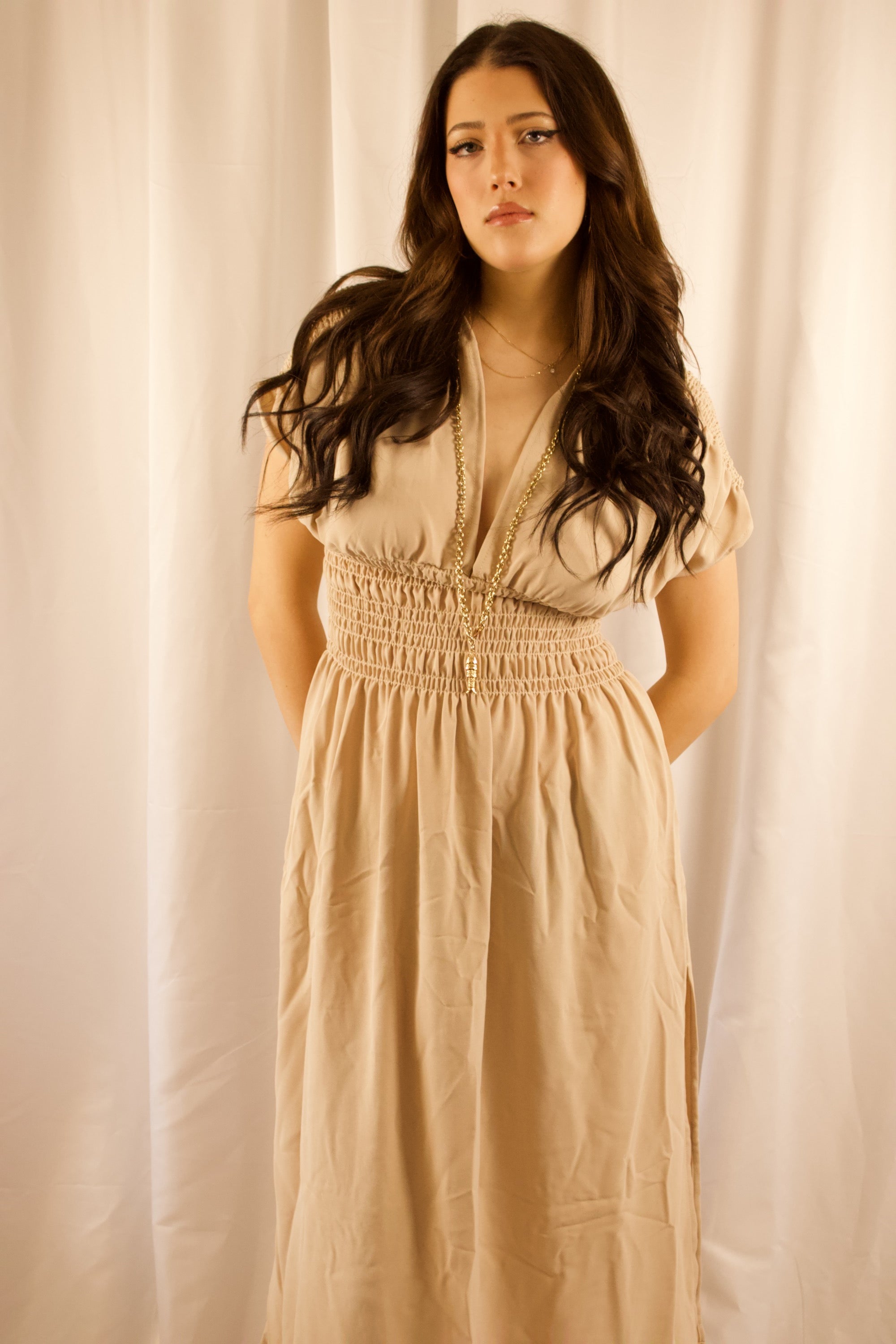Olivia Maxi Dress with Side Slit Plus Size