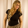 Collared Neck Short Sleeve Top
