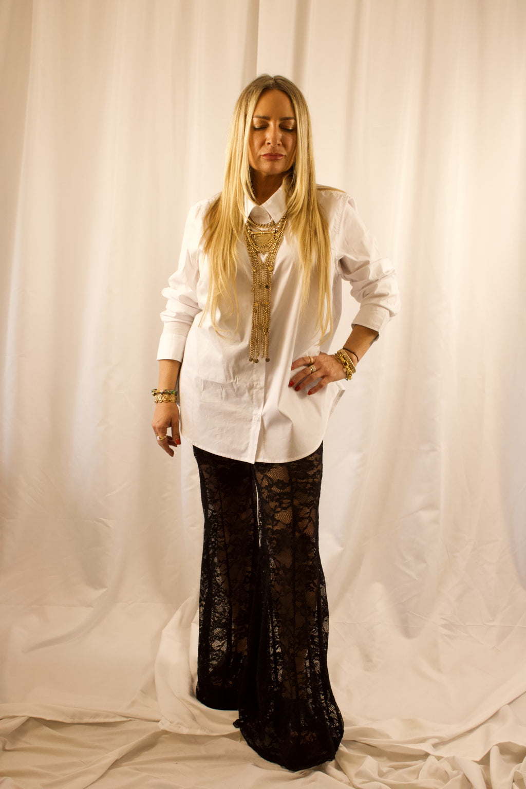 Lace High Waist Swim Pants