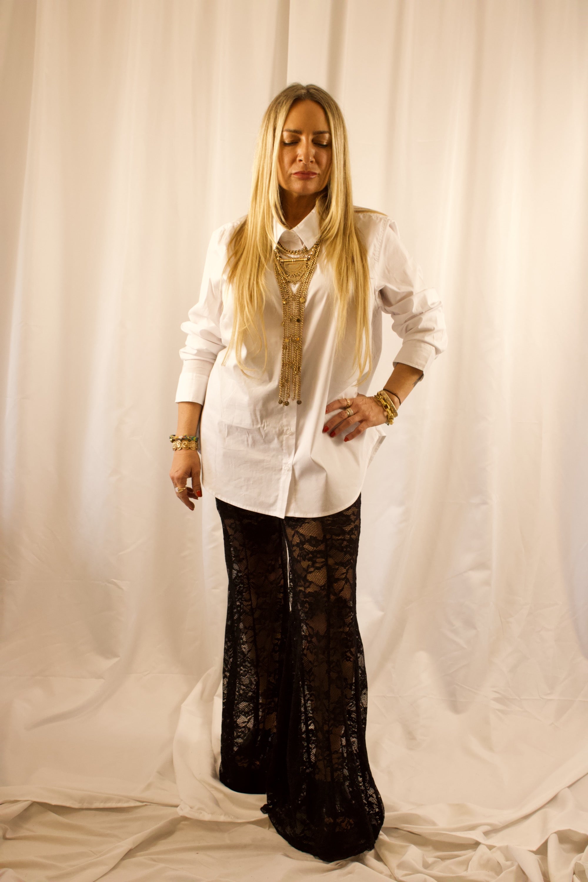 Lace High Waist Swim Pants