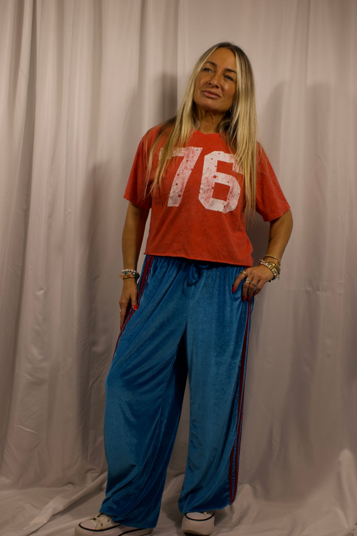 Velvet Wide-Leg Pants