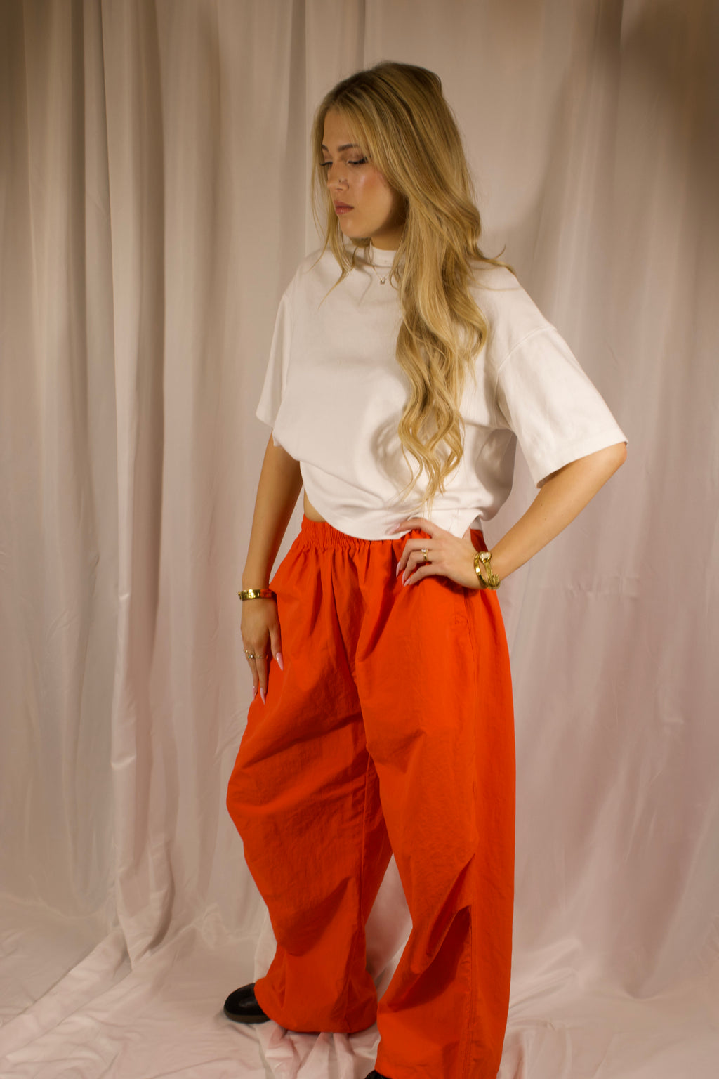 Wide Leg Drawstring Pants